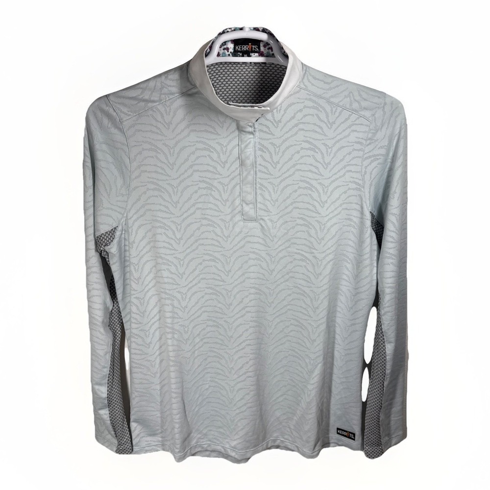 Kerrits NWT Women XL Seafoam Show Ready Equestrian‎ Long Sleeve UPF Sun Shirt